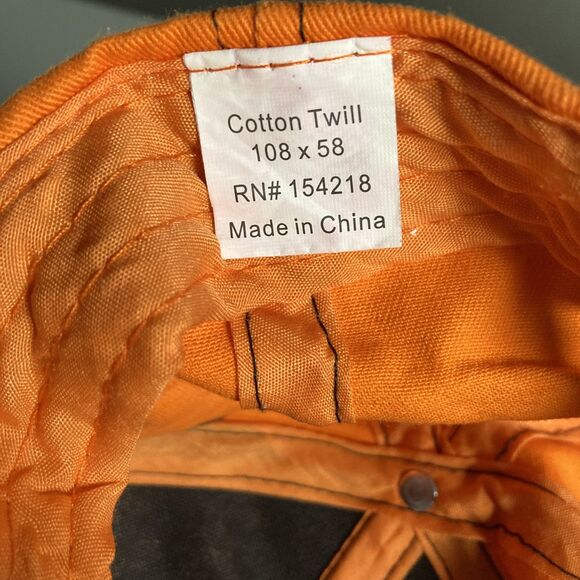 Baltimore Orioles Baseball Hat • DAP • Embroidered Logo, Orange Cap, Adjustable - Picture 7 of 9